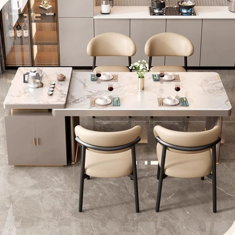 Italienischer Polster-Esszimmerstuhl aus Leder – Moderner Küchenstuhl mit Rückenlehne, High-Density Schaum & stabilem Eisenrahmen im nordischen Design