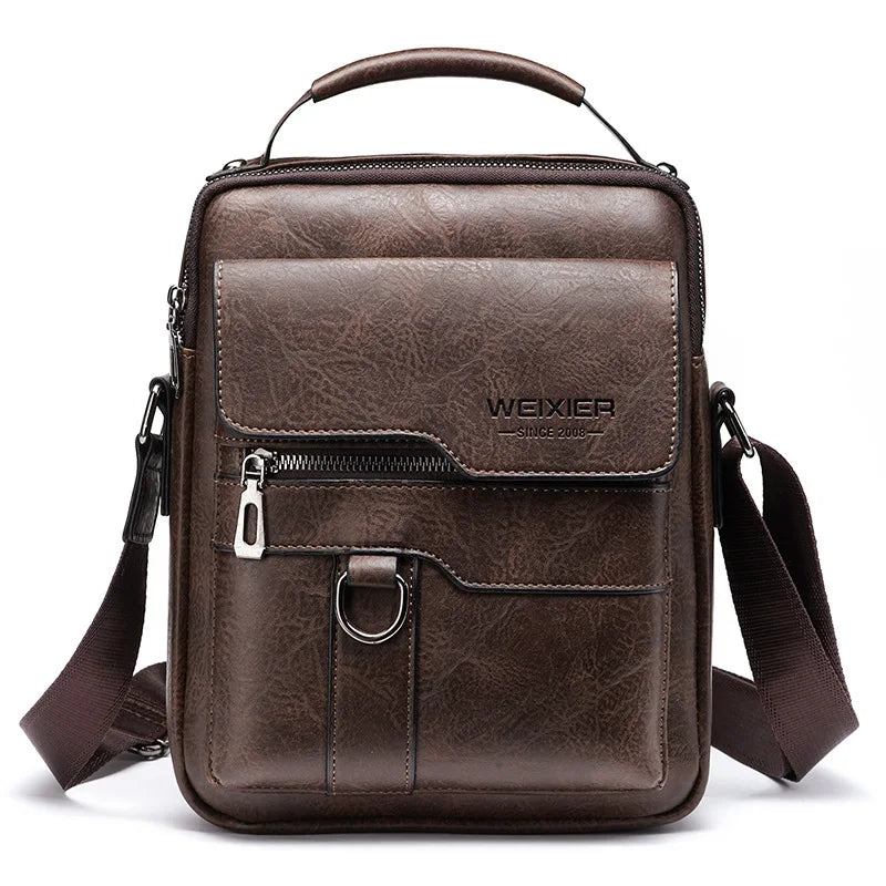 Herren PU-Leder Schultertasche &amp; Messenger Bag – Bolso bandolera con solapa para iPad 9,7" Business y Reisen 