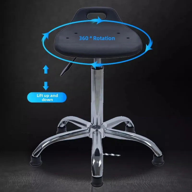 Höhenverstellbarer Dreh-Barhocker aus Eco-Leder – Antistatischer 360° Swivel Stuhl mit rutschfester Basis im modernen Design