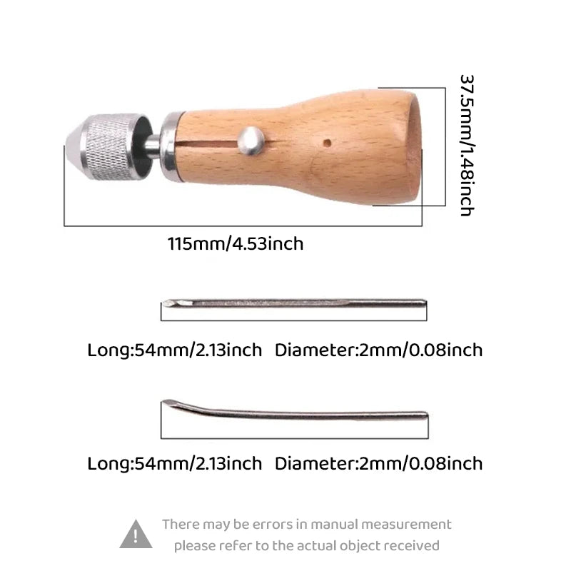8-teiliges Leder Nähset mit Nähahle – DIY Leather Craft & Canvas Reparatur Werkzeug für Gürtel, Taschen & Schuhe