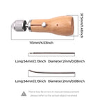 8-teiliges Leder Nähset mit Nähahle – DIY Leather Craft & Canvas Reparatur Werkzeug für Gürtel, Taschen & Schuhe