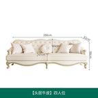 Amerikanisches Light-Luxury Ledersofa – Moderne französische Wohnlandschaft aus echtem Leder, europäisches Ecksofa für stilvolle Wohnzimmer