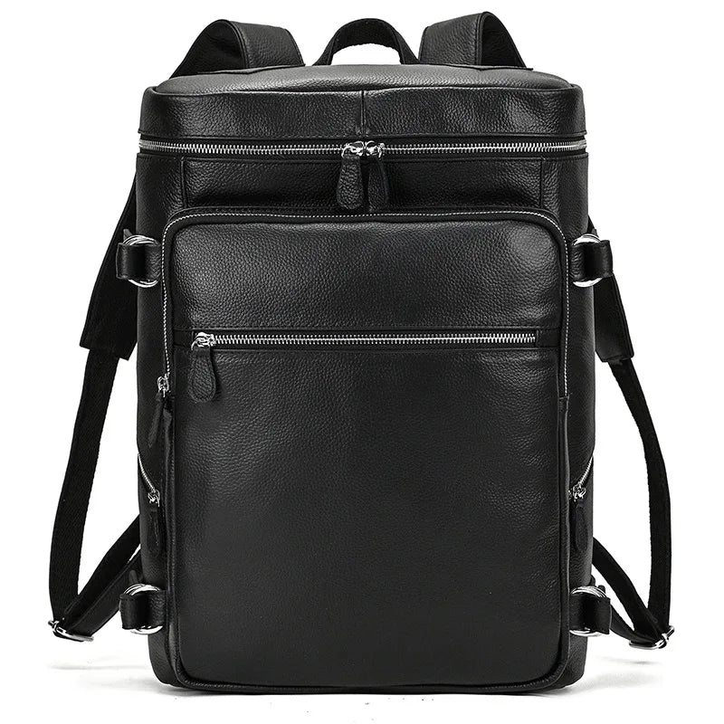 WANTING Luxus Leder Rucksack Herren – Großer Designer Laptop Rucksack aus echtem Rindsleder für Schule, Reise & Alltag