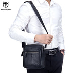 BULLCAPTAIN Sac messager en cuir pour hommes – Sac à dos et pochette pour affaires, voyages et loisirs