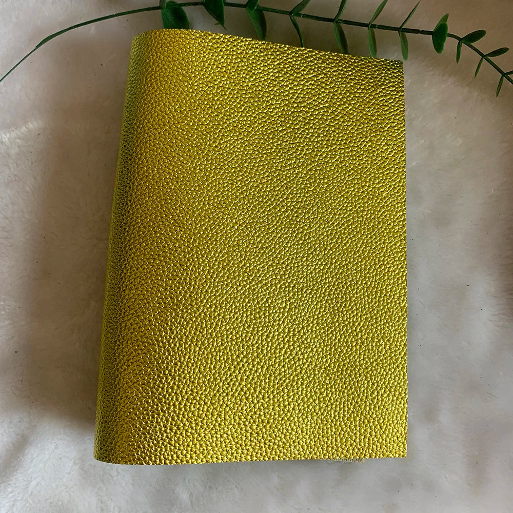 Metallisch glänzendes Echtleder Rindsleder – Gold & Silber Top Layer Leder 20 × 30 cm für DIY Taschen & Accessoires