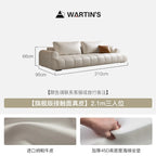 Postmodernes Designer Ledersofa mit eckiger Form – Luxuriöse Couch aus echtem Kalbsleder &amp; Massivholz im italienischen Stil