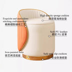 360° drehbarer Lederhocker aus Kunstleder – Moderner Schmink- &amp; Eingangsbereich-Hocker für Flur, Wohnzimmer &amp; Schlafzimmer