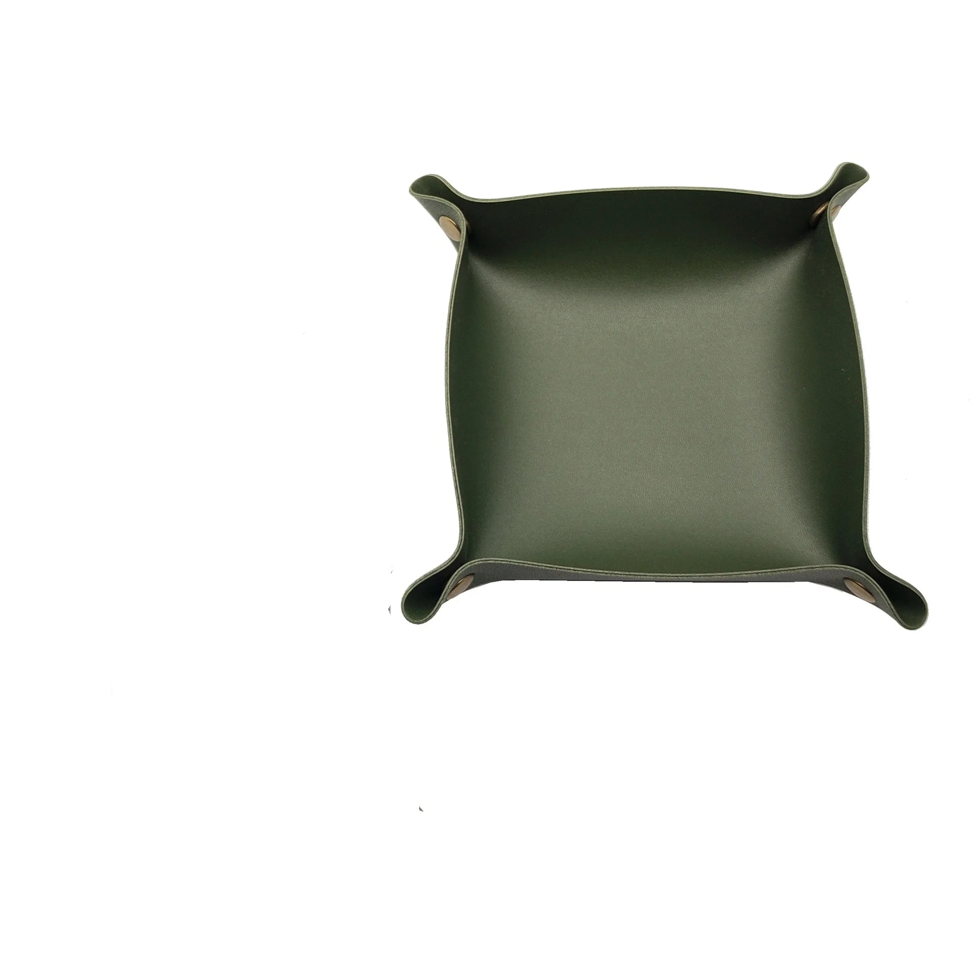 Nordische PU Leder Ablageschale 15 × 15 cm – Faltbare Desktop Storage Box für Schmuck, Kosmetik & Schlüssel