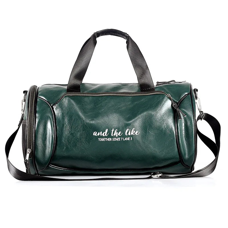 Hochwertige PU-Leder Reisetasche mit großem Fassungsvermögen – Sport- & Travel Duffle Bag mit Schuhfach, modische Herren Handtasche XA689ZC