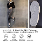 Damen Leder Plateau Sneaker 7 cm – Keilabsatz Schuhe aus echtem Leder für Herbst & Winter, modische Wedge Sneakers