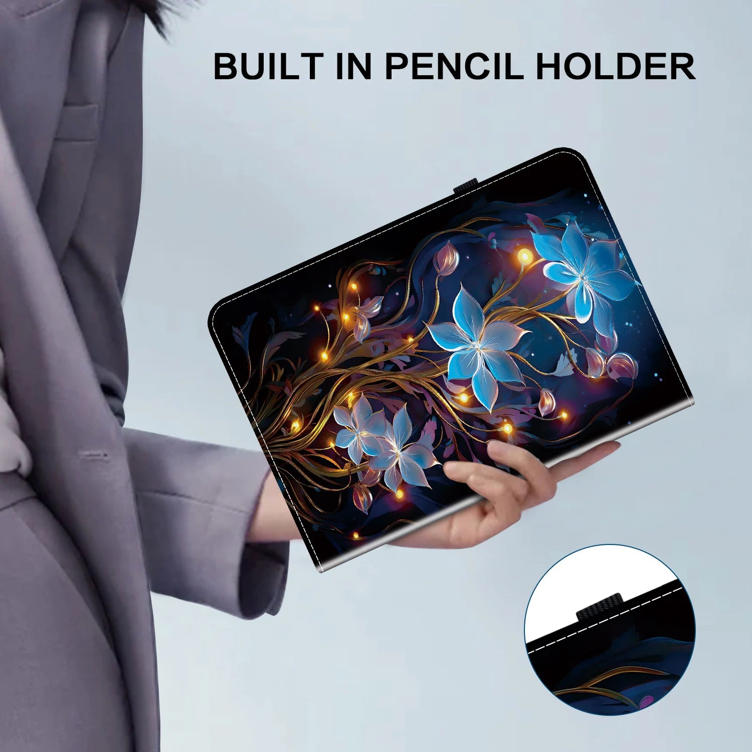 Premium Lederhülle für iPad Air 13 (2025), iPad 10.9, iPad Pro 11 & 12.9, iPad 5.–8. Gen & iPad mini – Stoßfeste Schutzhülle mit Soft-TPU