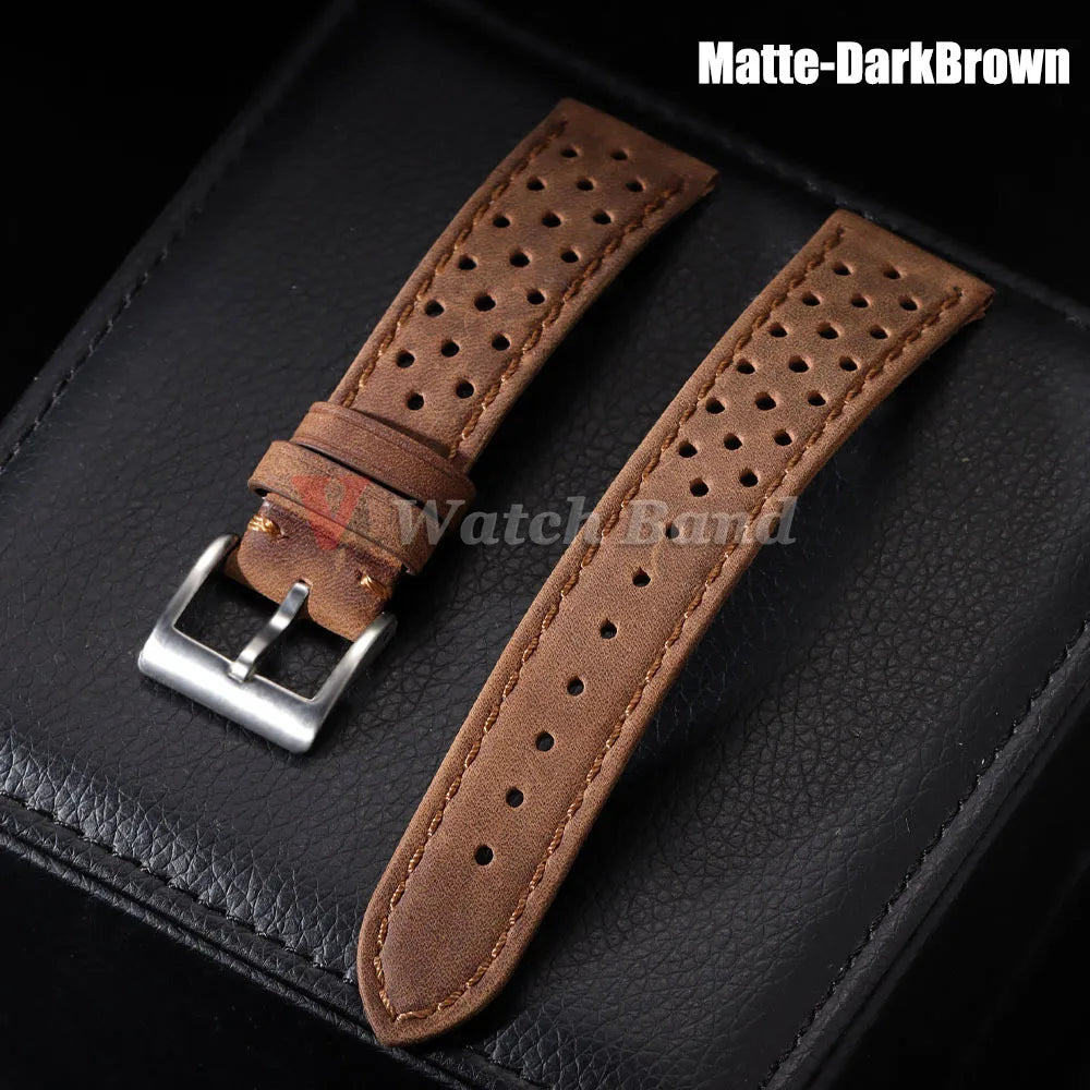 Echtes Rindsleder Uhrenarmband 18mm, 20mm & 22mm – Weiches Vintage Lederarmband für Samsung Galaxy Watch 6, 5, 4 & klassische Uhren