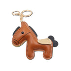 Niedlicher Pferde-Schlüsselanhänger aus PU-Leder – Cartoon Tier-Keychain als Taschen- & Autoanhänger, süßes Geschenk für Freundin, Schwester & Besties