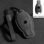 Wildleder Autoschlüssel Hülle für Mercedes-Benz – Edles Key Case Cover pour E-Klasse W213/W205, CLA &amp; AMG Modelle (2018–2020) 