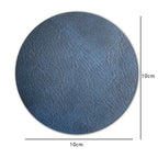 Runder Leder Untersetzer – Rutschfest, hitzeisolierend &amp; wasserdicht im Light-Luxury Design for Büro &amp; Couchtisch 