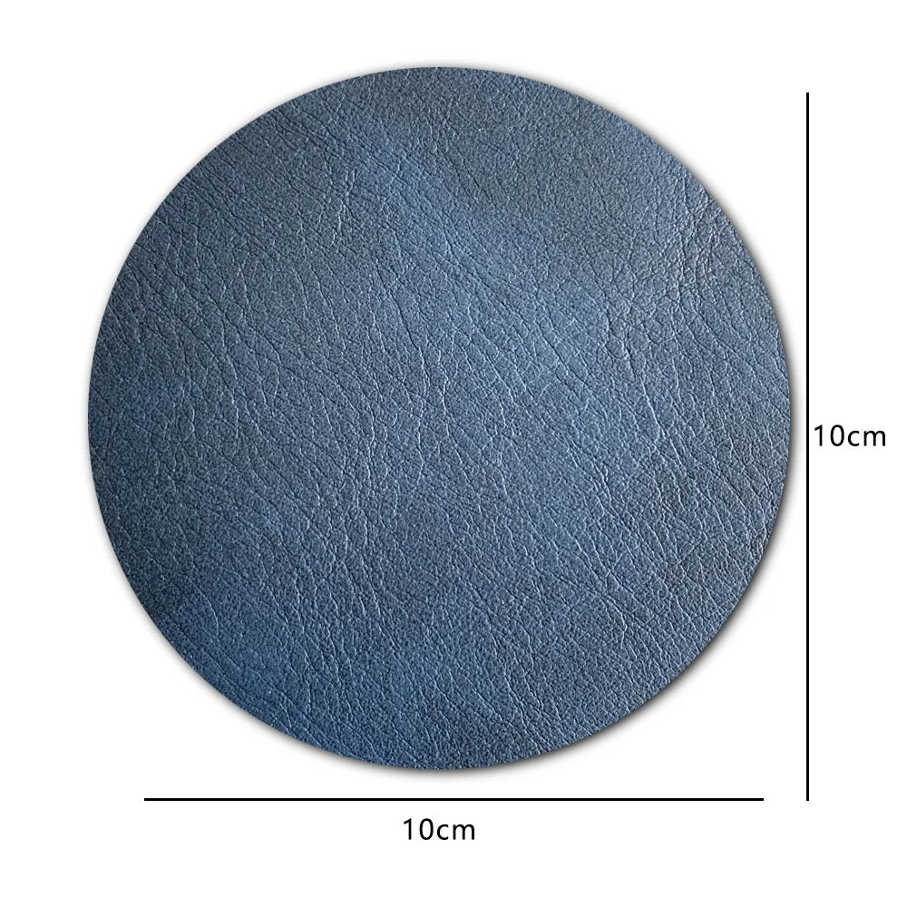 Runder Leder Untersetzer – Rutschfest, hitzeisolierend & wasserdicht im Light-Luxury Design für Büro & Couchtisch
