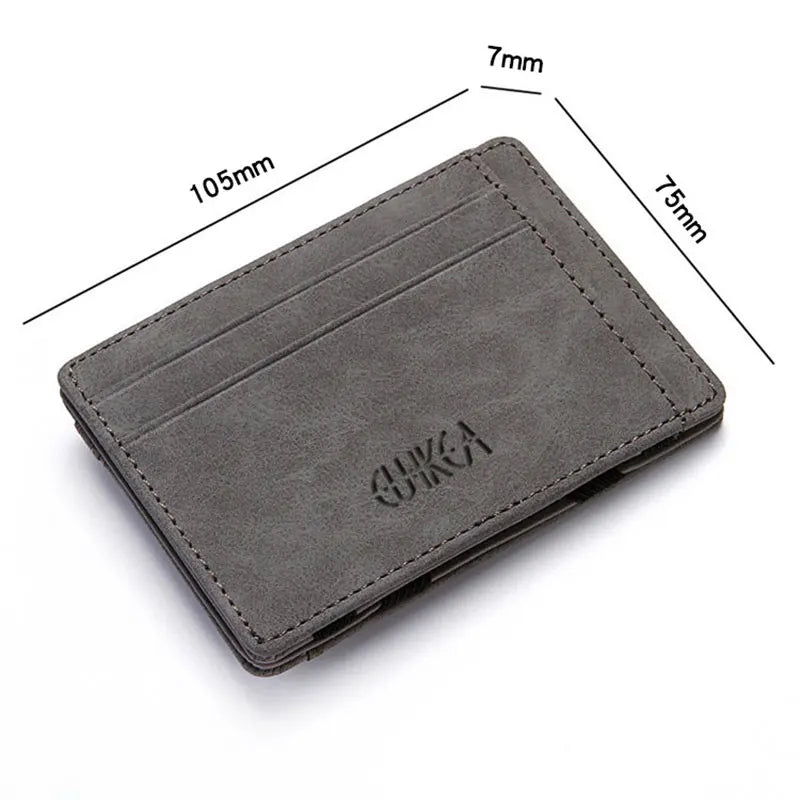 Mini Herren Geldbörse – Slim PU Leder Wallet mit Münzfach, Kartenhalter & Kreditkartenfach