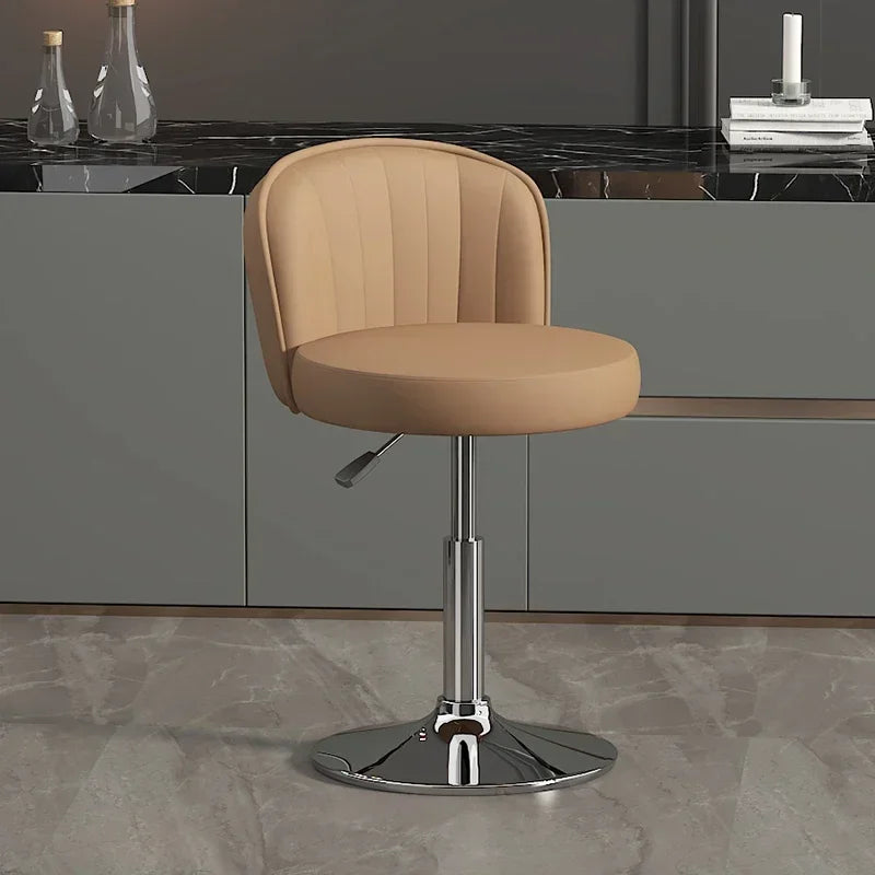 Drehbarer Nordic Barstuhl aus PU-Leder – Höhenverstellbarer moderner Barhocker im italienischen Design für Küche, Bar & Theke