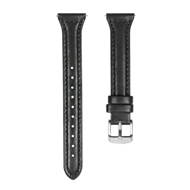 Brazalete de cuero delgado para Samsung Galaxy Watch y Huawei Watch – Brazalete elegante para reloj inteligente de 20 mm y 22 mm para deportes y etiquetas 