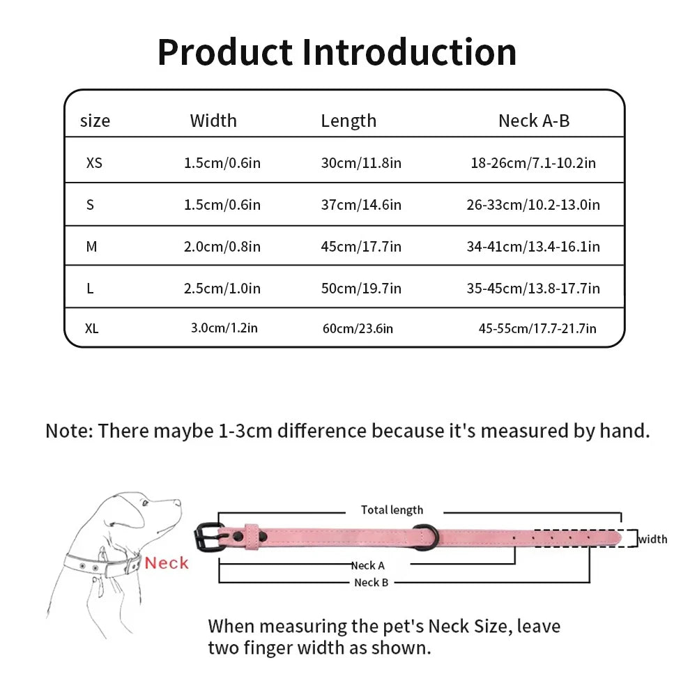 Personalisiertes Leder Hunde-Halsband & Leinen-Set – Gepolstertes, langlebiges Halsband mit Namensgravur für kleine, mittlere & große Hunde