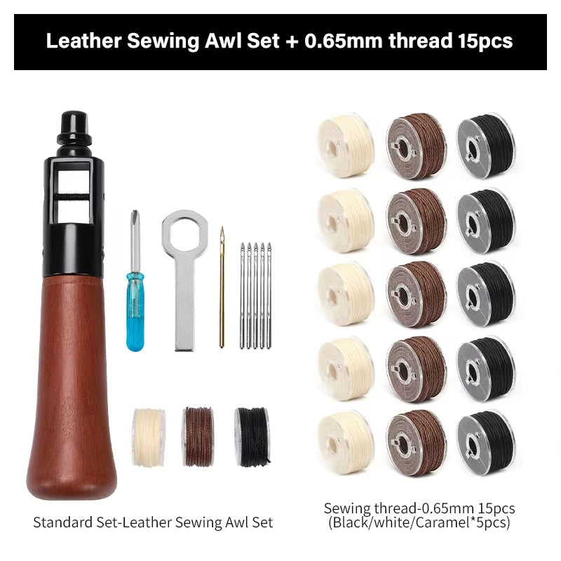 WUTA Leder Handnähmaschine Speedy Stitcher – Profi Nähahle Set für Leder, Canvas & Reparaturen