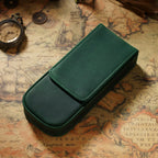 Étui à stylos en cuir véritable avec étui magnétique – Étui à stylos en cuir Crazy Horse pour 3 étuis avec étui à stylos