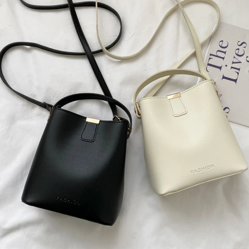 STACEYO Sac à main en cuir PU pour femme – Sac fourre-tout décontracté et sac à bandoulière, petit sac seau pour femme, noir 