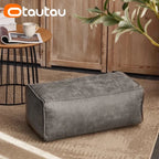 Großer Puf Sofá Bezug en Lederoptik 100 cm - Puf Hülle für Sitzsack, Lounge Sessel &amp; Puff, Diseño Retro ohne Füllung 