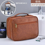 Business Kulturbeutel aus PU-Leder mit Reißverschluss – Hängende &amp; wasserfeste Kosmetik- und Waschtasche für Damen &amp; Herren