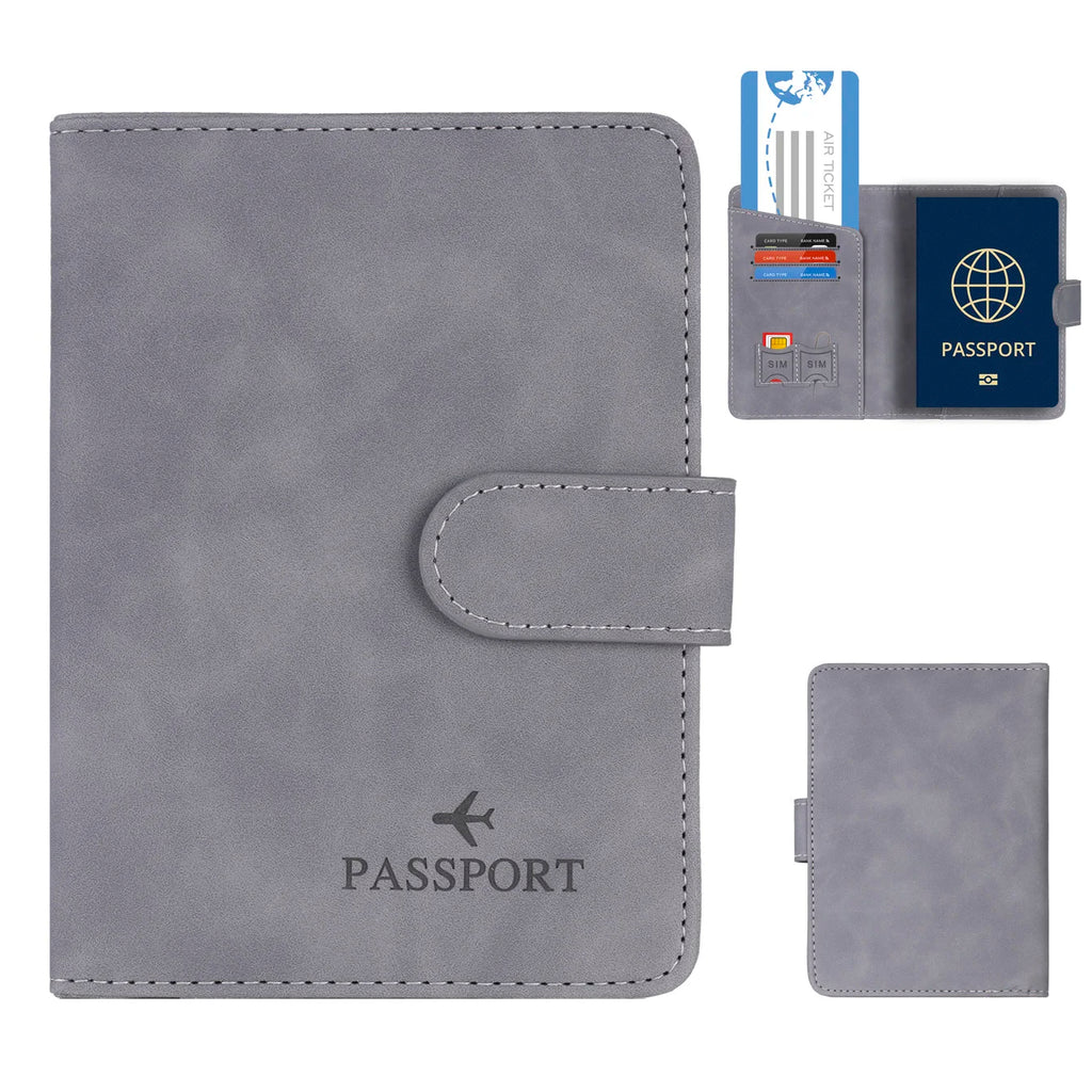 TRASSORY Reisepasshülle mit RFID-Schutz – Schlanke PU-Leder Passport Wallet mit Kartenfächern für Damen &amp; Herren