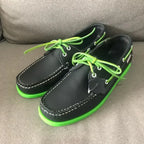 Handgefertigte Herren Bootsschuhe aus echtem Rindsleder – Klassische Leder Mokassins & Casual Loafer für Alltag und Freizeit