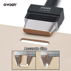 OWDEN Oblong Lederloch Stanzen Set – Ovale Hohlstanzer aus High-Carbon-Stahl für Gürtel, Riemen & Lederarbeiten (19 Größen)