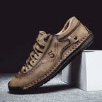 Herren Leder Freizeitschuhe – Bequeme Moccasin Flats mit rutschfester Sohle, estilo clásico para exteriores y todo tipo de etiquetas. 
