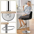 Barhocker 4er Set aus PU-Leder – Höhenverstellbare 360° Dreh-Barstühle mit Rückenlehne für Küche, Theke & Bar