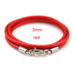 Gewachste Lederkordel Halskette mit Edelstahl-Karabiner – Robuste Seilkette für Anhänger, Unisex Snake Collar 40–70 cm