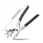 Leder Lochzange für Gürtel & Armbänder – Multifunktionale Edelstahl Gürtelzange zum Stanzen von Löchern für Leder, Taschen & Uhrenarmbänder