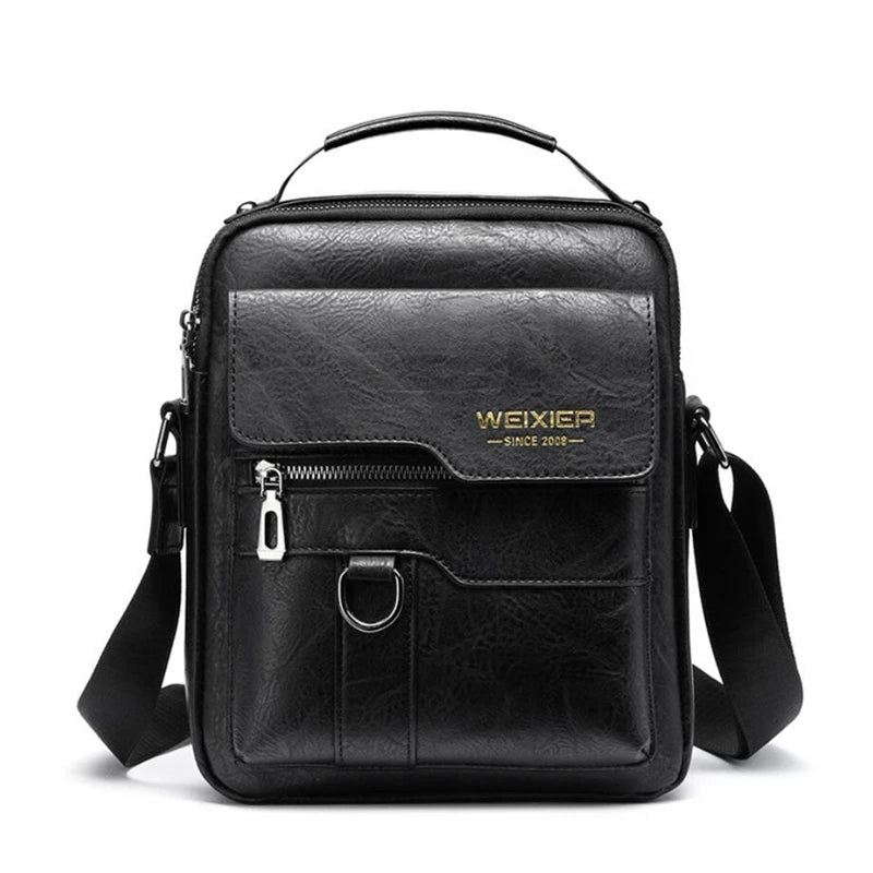 Herren Umhängetasche für 9,7" iPad – PU-Leder Crossbody Bag, Business & Reise, Modischer Messenger Bag