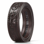 Luxuriöser Herren Ledergürtel mit Automatikverschluss – Schwarz Braun