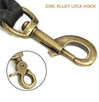 Geflochtene Leder Hundeleine – Lange, robuste Trainings- & Spazierleine für mittelgroße und große Hunde in Schwarz