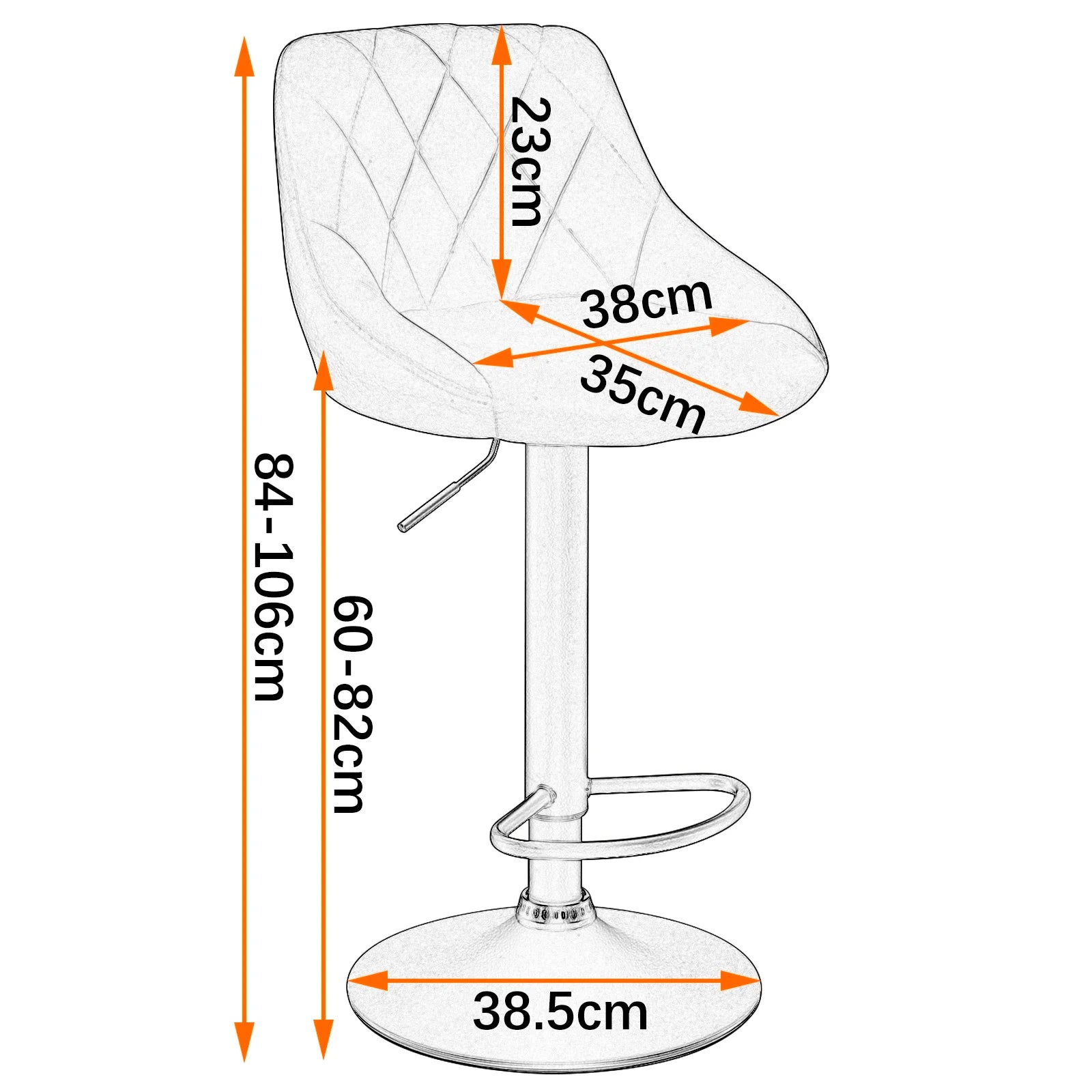 WOLTU Höhenverstellbarer Barhocker – Drehbarer Barstuhl aus Leder oder Samt mit Rückenlehne & Fußstütze