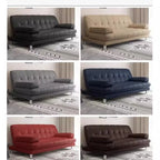 Klappbares Leder Schlafsofa – Modernes 2-in-1 Sofa & Bett für kleine Wohnungen, multifunktionales Wohn- und Bürosofa