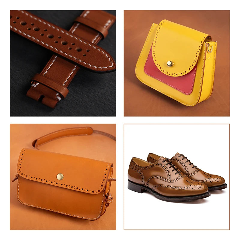 WUTA Austauschbare Brogue Lederlochstanze aus Edelstahl – Blumen- & Rundloch-Punch für Schuhe, Gürtel & Uhrenarmbänder