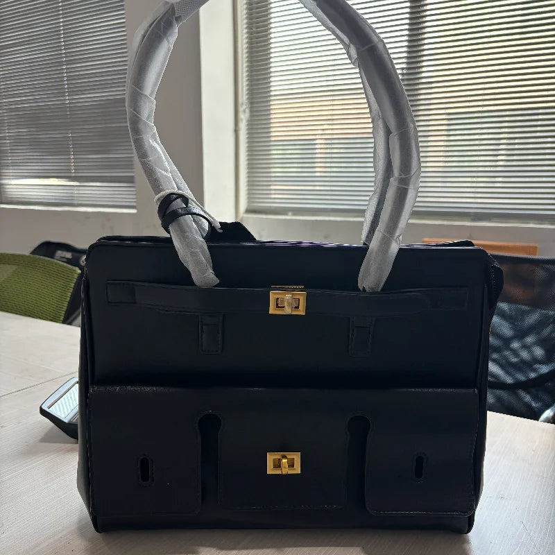 Luxuriöse Wing Tote Bag aus hochwertigem Leder – Große Damen Schultertasche mit weicher Struktur, ideal für Business, Reisen & Alltag