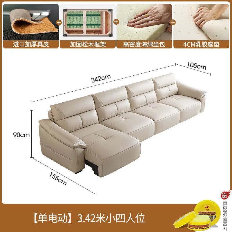 Leder Schlafsofa 2025 – Intelligentes elektrisches Sofa Bett für kleine Wohnungen, multifunktionales Faltsofa im Light-Luxury Design