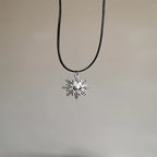 Vintage Spiral-Vortex Anhänger Halskette – Handgeflochtene Lederkordel im Boho & Y2K Stil, Unisex Schmuck