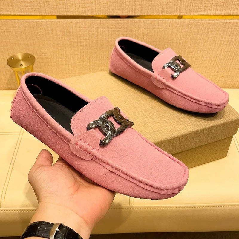 YRZL Herren Loafer in Übergröße bis 48 – Weiche Driving Mokassins aus Velours-Optik, Luxus Slip-On Flats für Alltag & Freizeit