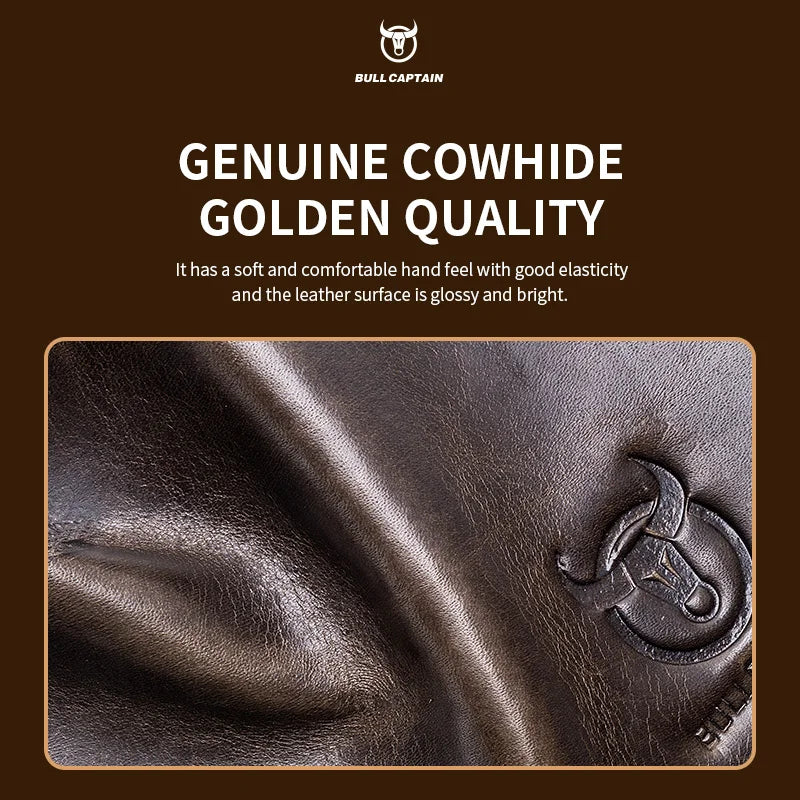 BULLCAPTAIN Herren Leder Umhängetasche – Große Kapazität, Multifunktional, Casual & Business Aktentasche