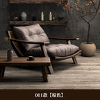 Moderner Leder-Thronsessel mit Armlehnen – Ergonomischer Luxus-Wohnzimmerstuhl aus Massivholz für Salon, Living Room & Entspannung