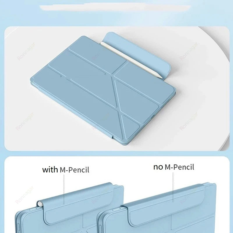 PU Leder Case für iPad Air 11 & 13 (2024–2025) und iPad Pro 11 / 12.9 – Tablet Schutzhülle mit Multi-Angle Stand & Wake-Sleep Funktion