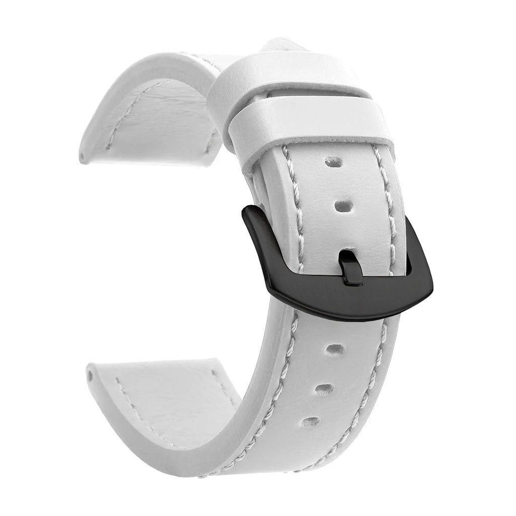 SAMCO Sport Vintage Leder-Uhrenarmband mit Edelstahlschließe - Correa de reloj clásica 18 / 20 / 22 / 24 mm para brazaletes